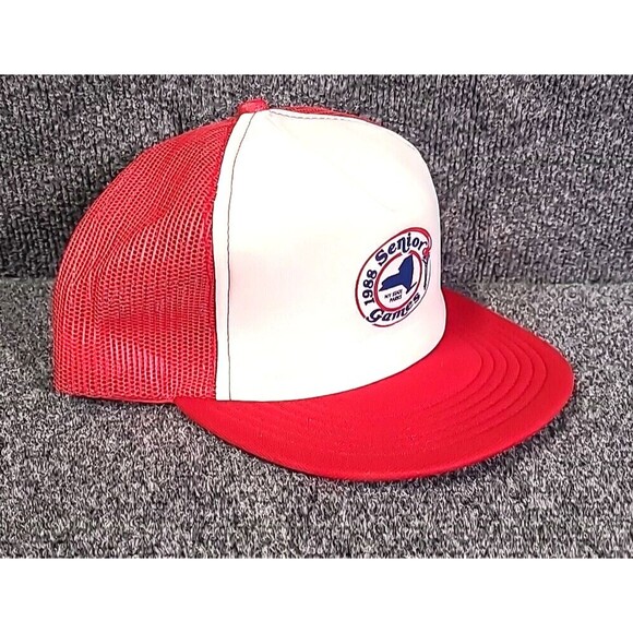 Vintage 1988 Senior Games New York State Trucker Hat Challenger Caps USA - Picture 3 of 4